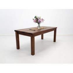 JONA Dining Table - Black Walnut, Beam Legs, Parsons Design, Custom Sizing, Optional Table Extensions