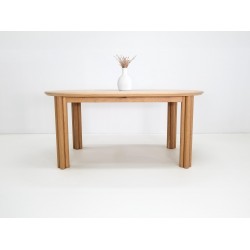 Custom BEAU Oval Dining Table - Solid Wood Table with Clustered Cylinder Legs, Handcrafted in White Oak, Walnut, or Ashwood