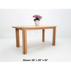 Custom BEAU Oval Dining Table - Solid Wood Table with Clustered Cylinder Legs, Handcrafted in White Oak, Walnut, or Ashwood