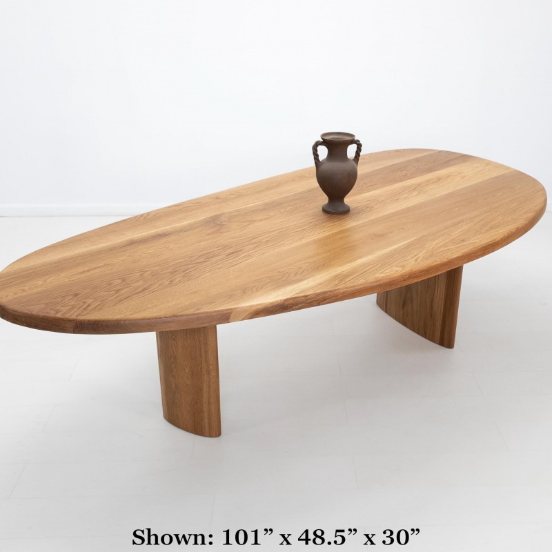 PERI Organic Shaped Dining Table - Fluid Design, Premium Craftsmanship, Golden Tone Finish - Versatile Modern Interiors